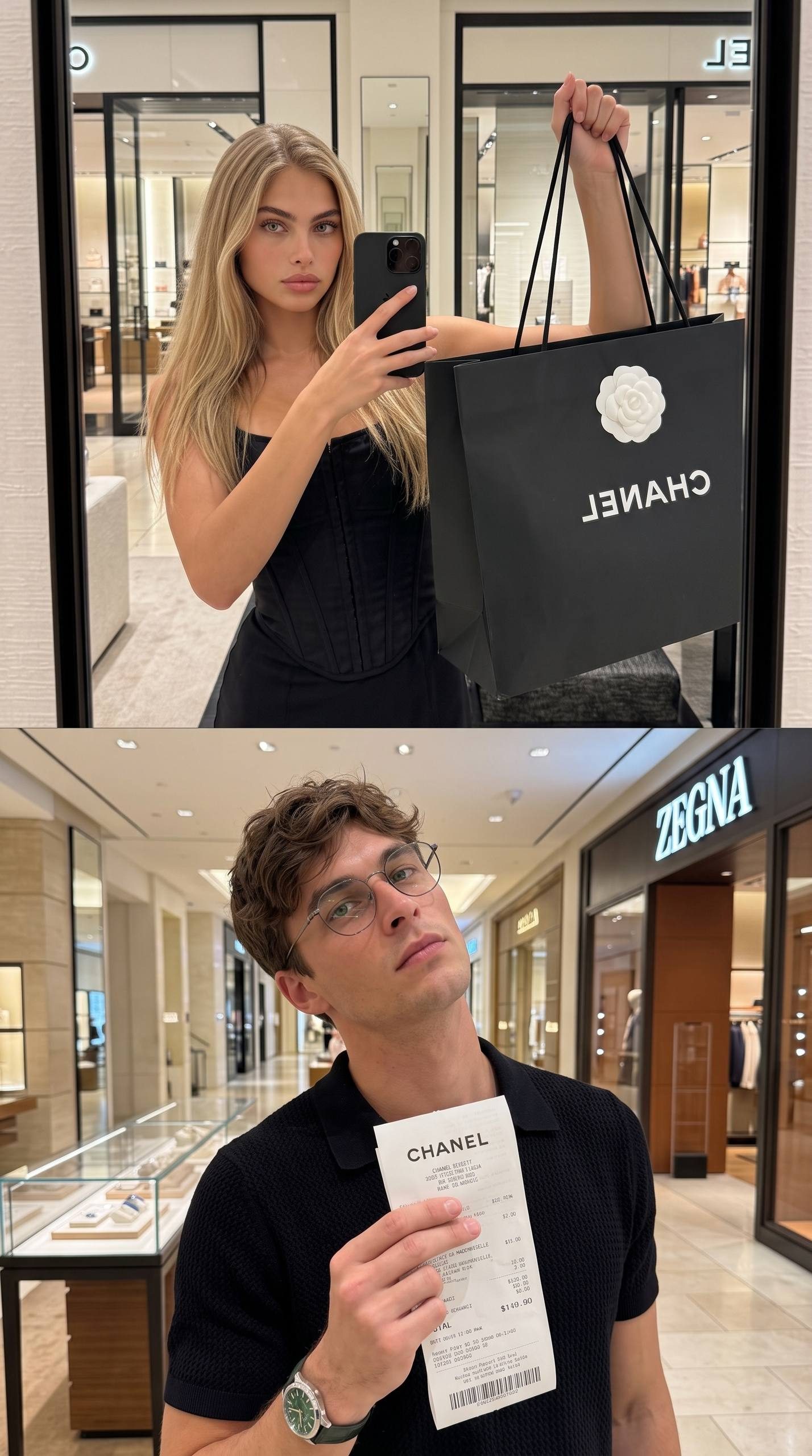 Парный коллаж Chanel